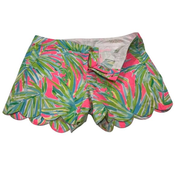 Lilly Pulitzer The Buttercup 5" Tiki Pink Royal Lime Shorts, 10 - Picture 10 of 11